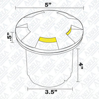 UNB07 Cast Brass Low Voltage Round Multi-Directional LED In-ground Light IP65 Waterproof.