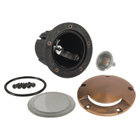 UNB09 Cast Brass Round Moni-Directional Low Voltage LED In-ground Light - Kings Outdoor Lighting