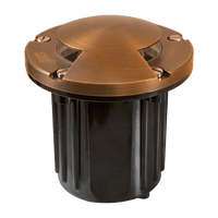 UNB10 Cast Brass Round Bi-Directional Low Voltage LED In-ground Light - Kings Outdoor Lighting