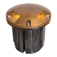 UNB11 Cast Brass Round Tri-Directional Low Voltage LED In-ground Light - Kings Outdoor Lighting