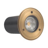UNB12 Cast Brass Low Voltage Round LED In-ground Light IP65 Waterproof - Kings Outdoor Lighting