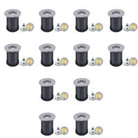 UNS02 4x/8x/12x Package Waterproof In-Ground 12V Low Voltage LED Underground Light Landscape Lighting with 5W 3000K Bulb