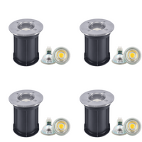 UNS02 4x/8x/12x Package Waterproof In-Ground 12V Low Voltage LED Underground Light Landscape Lighting with 5W 3000K Bulb