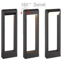 CD56 8W Low Voltage LED Rectangular Adjustable Bollard Landscape Pathway Lighting.