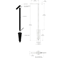 CD57 Aluminum LED Rectangular Bollard Path Light.