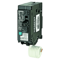 Siemens QA120AFC 20 Amp 1 in. Single-Pole 120-Volt Plug-On Combination AFCI Circuit Breaker.