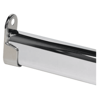 SM08 Oval Wardrobe Rail End Brackets Steel Closet Rod Socket Holder.
