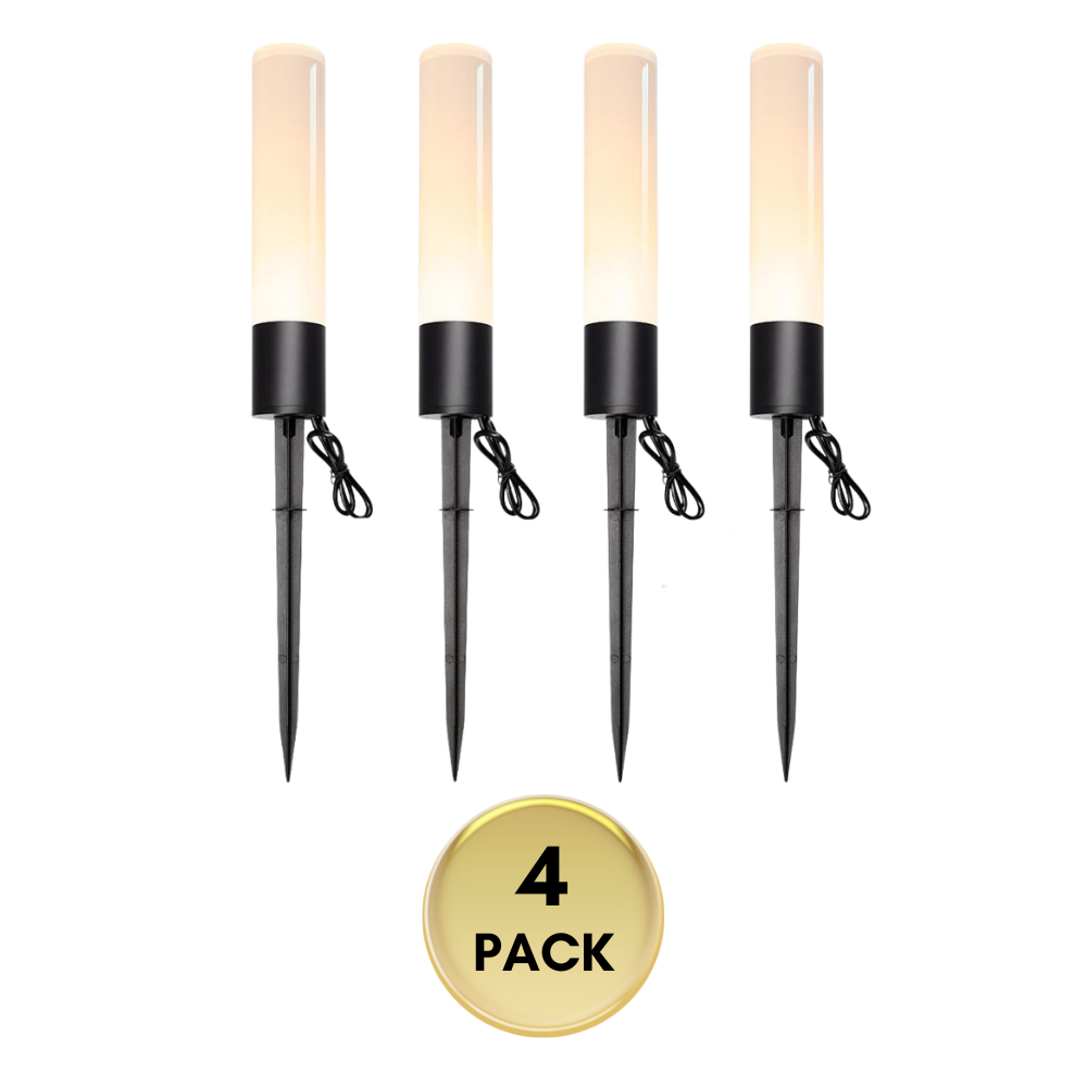ALP55 Low Voltage Landscape Lighting Pathway Lights Package, 6W 300LM Landscape Lights 3000K Warm, IP65 Waterproof, Aluminum Outdoor Landscape Path Lights