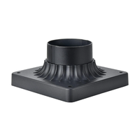 Outdoor Pier Post Light Mount Cast Aluminum Matte Black for 3