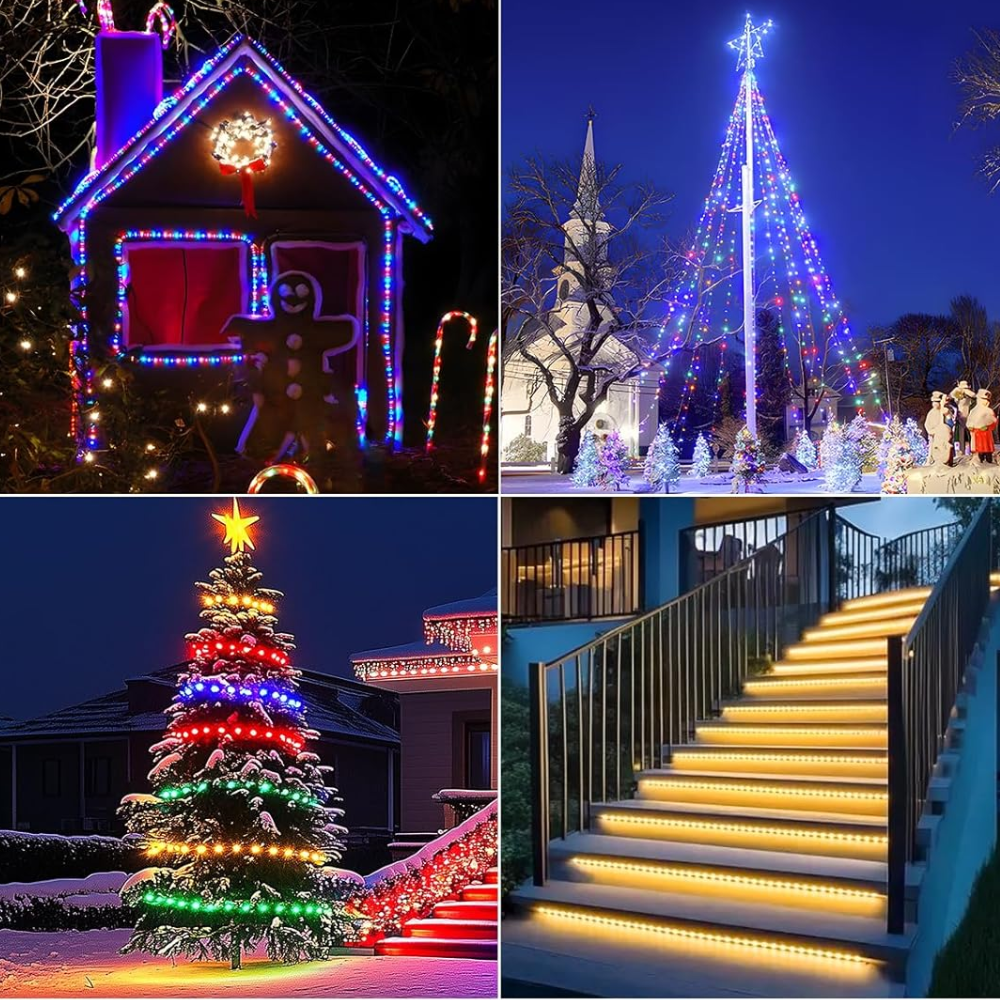 SLNR17 Dotted Neon RGBIC+CCT LED Strip Light 110V IP65 Outdoor Rated D