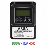 TSPDC100 DC12V 100W Digital Low Voltage Transformer with Photocell & Timer