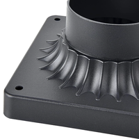 Outdoor Pier Post Light Mount Cast Aluminum Matte Black for 3