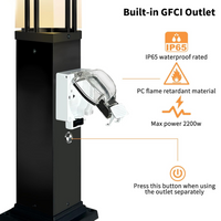 CPLA09 Outdoor Aluminum Post Mounted Lantern Light with 27.5