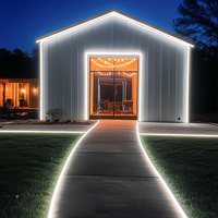 SLN14 Dotless Neon LED Strip Light 120V 3W/ft 120LEDs/M Free Bend IP65 Outdoor Rated High Voltage Soft Silicone Strip Light with Aluminum Clamps, Screws, End Cap and Power Cable