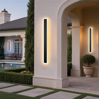 SCH15 2-Pack 3CCT 39.4 Inch LED Rectangular Modern Outdoor Wall Sconce Light Dimmable 120V Line Voltage IP65