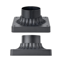 Outdoor Pier Post Light Mount Cast Aluminum Matte Black for 3