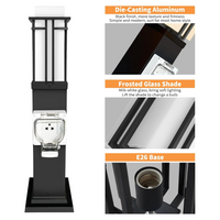 CPLA09 Outdoor Aluminum Post Mounted Lantern Light with 27.5