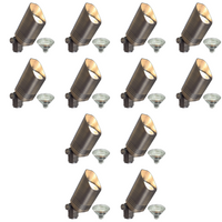SPB03 4x/8x/12x Package Low Voltage LED Outdoor Landscape Cast Brass Spotlight with 5W 3000K Bulb