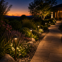 Complete Brass Landscape Lighting Kit: Spotlights, Path Lights, Transformer, Wire & All Required Components