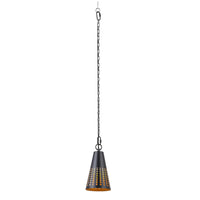 HLSL04 Tiki Low Voltage Black Pendant 5W 2200K Integrated LED Aluminum Light Hanging Patio Light