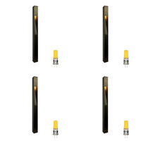 Outdoor Landscape Lighting LED 12V Low Voltage PLB29 4x/8x/12x Package Outdoor Square Bollard Garden Pathway Light | 12V Low Voltage Brass Path Light with G4 3W 3000K Bulb 4 Pack