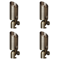 Outdoor Landscape Lighting LED 12V Low Voltage SPB08 4x/8x/12x Package 5W 3000K Warm White Integrated LED Spotlight Low Voltage Small Directional Bullet Light Outdoor Landscape 4 Pack