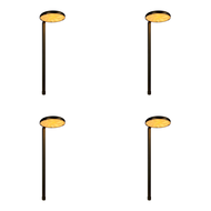 PLB27 4x/8x/12x Package Cast Brass Path and Area Light 4W 3000K Integrated LED 12V Low Voltage Pathway Outdoor Lighting Landscape Fixture - 4 Pack