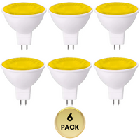 MR16 6-Pack 5W Colored LED Light Bulb, Energy Saving 12V Outdoor Holiday and Party Lighting