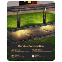 ALP50 6-Pack 2W 3000K Double-sided Light LED Landscape Pathway Light Package, 12V AC/DC