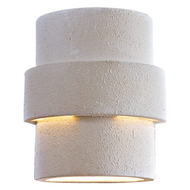 SCH10 White Ceramic Outdoor Wall Sconce Light LED E26 Socket 9" H x 8" W Down Light Line Voltage 120V IP65 Waterproof