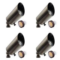 SPBP03 Rein Brown Brass MR8 Spot Light 4x/8x/12x 12V MR8 2.5W Dimmable 27000K Package Low Voltage Outdoor Lighting