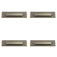 STB16 4x/8x/12x Package 2W LED Cast Brass 12V Low Voltage Surface Mounted Slim Horizontal Outdoor & Indoor Step Light - 4 Pack / Natural Brass