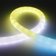 SLNR02 0.95W/ft Dotless Dream Color Nylon Neon RGBIC 20mm LED Strip Light DC 12V IP67 Outdoor Rated Dimmable Low Voltage Rope Light - 5M / No