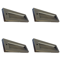 Outdoor Landscape Lighting LED 12V Low Voltage STBCC18 4x/8x/12x Package 3CCT 3W LED Cast Brass Outdoor Horizontal Modern Step Light 12V Low Voltage Lighting Natural Brass 4 Pack