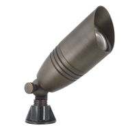 JT-LV-215 Solid Cast Brass Bullet Spotlight - MR16 12V Low Voltage Landscape Lighting - No Bulb / Spotlight Only / Antique Brass