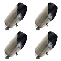 Rein Adjustable Brown Brass Spotlight 4x/8x/12x 12V MR16 5W 2700K Dimmable Package Low Voltage Landscape Lighting