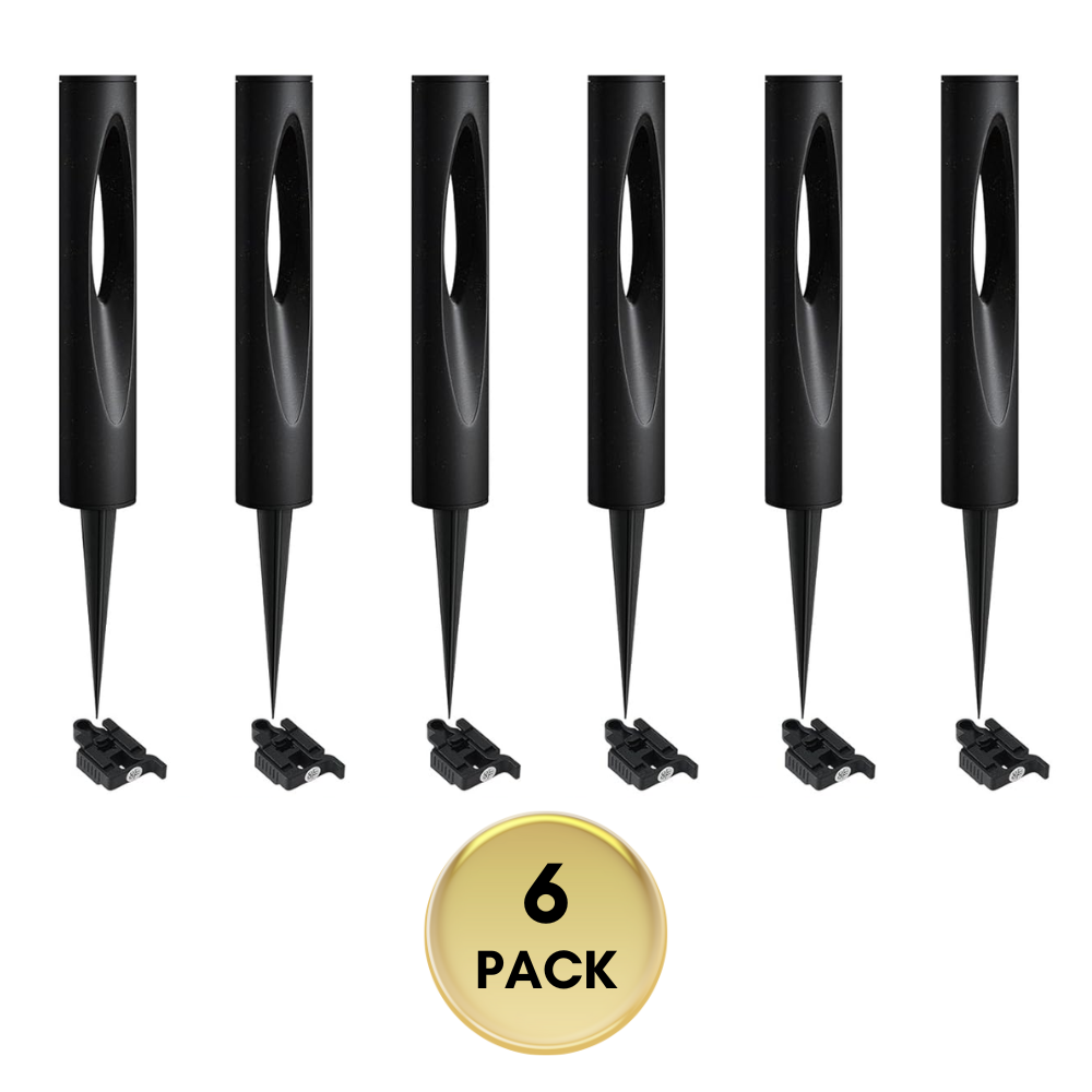 ALP52 6- and 12-Pack LED Landscape Pathway Lights Package, 3000K Warm White 4.8W Low Voltage 12V-24V AC/DC Black Bollard Outdoor Landscape Lighting IP65 Waterproof