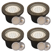 UNB08 4x/8x/12x Package Cast Brass 12V Low Voltage Commercial PAR36 LED In-ground Well Light IP65 Waterproof 10W 160° 3000K