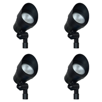 Outdoor Landscape Lighting LED 12V Low Voltage CD45 4x/8x/12x Package Black 3000K Warm White Integrated LED 12V Low Voltage Directional Up Light Outdoor Aluminum Spotlight 4 Pack
