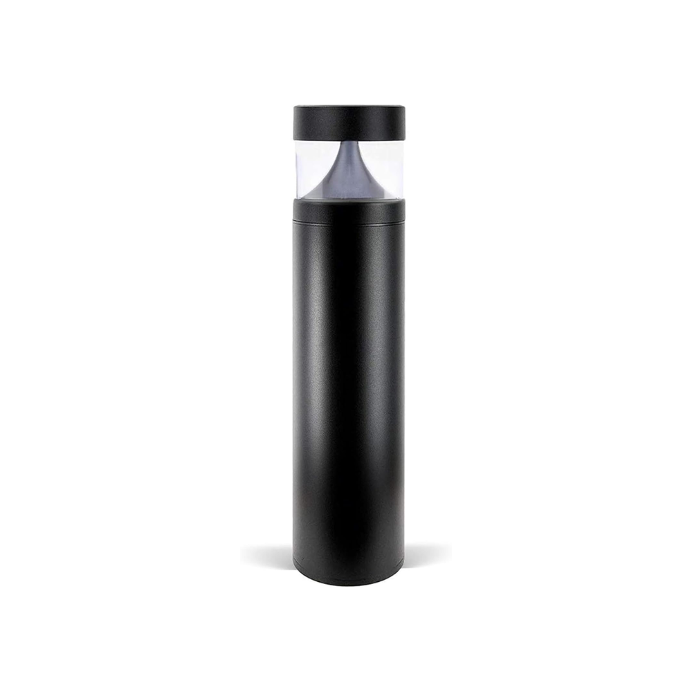 BPLA02 25" 120V 10W 3000K/5000K 1000LM Black Aluminum Flat-Top Bollard Light Line Voltage Commercial Bollard Path Light Outdoor Lighting