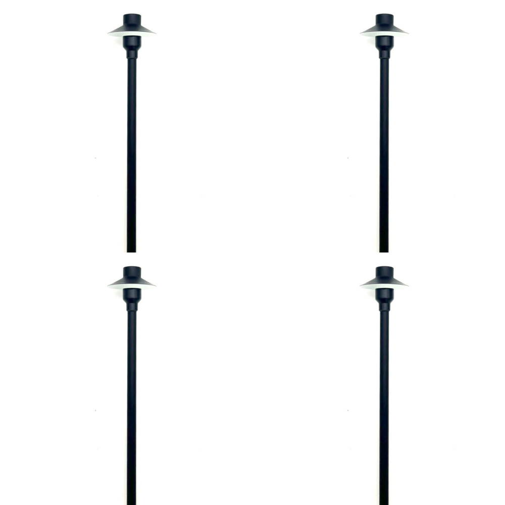 Tulay SH 18" Black Brass Path Light 4x/8x/12x G4 2W Dimmable 2700K Package Low Voltage Outdoor Lighting