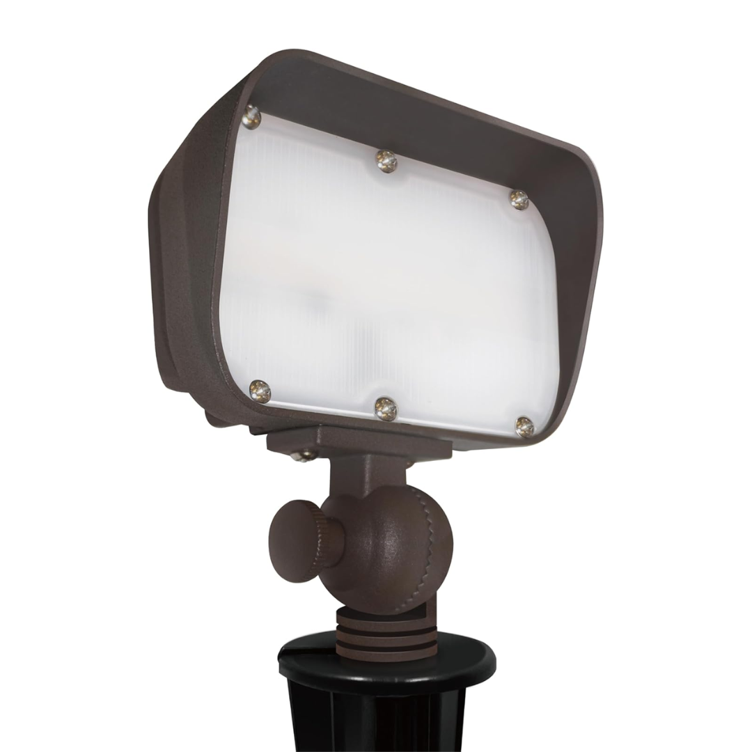 FLAA11 Integrated LED 7W and 12W Aluminum Flood Light with Adjustable Knuckle Mount Low Voltage Outdoor Lighting IP65