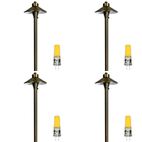 Outdoor Landscape Lighting LED 12V Low Voltage PLB03 4x/8x/12x Package LED 12V Low Voltage Pathway Lights Outdoor Landscape Lighting Fixtures 3W 3000K Bulb 4 Pack