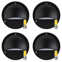 Outdoor Landscape Lighting LED 12V Low Voltage STA09 4x/8x/12x Package LED Round Aluminum Deck Light Surface Mount 12V Low Voltage Landscape Lighting with 3W 3000K Bulbs