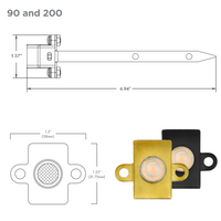 Brilliance Mini Beam with Stake and Shield Brass Low Voltage Directional LED Light IP68 Waterproof