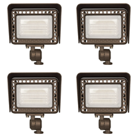 Outdoor Landscape Lighting LED 12V Low Voltage FLARGBCW20 Bronze 4x/8x/12x Package 12V Low Voltage 20W RGBCW Outdoor LED Landscape Lighting Bronze Aluminum Floodlight 4 Pack
