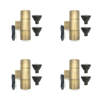 SCSP01 Stelvio Sconce Antique Brass Finish Up/Down Light 4x/8x/12x MR16 4W Dimmable 2700K Package Low Voltage Outdoor Lighting