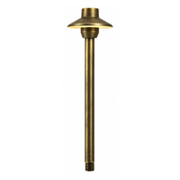 Outdoor Landscape Lighting LED 12V Low Voltage PLB30 Cast Brass Outdoor Garden Pathway Light | 12V Low Voltage Path Light G4 Socket Natural Brass