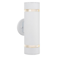SCSH01 120V Line Voltage LED Stainless Steel Cylinder Up Down Light 2 Directional Sconce Lighting Medium Base Sockets