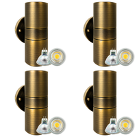 SCB05 4x/8x/12x Package LED Cylinder Up Down Light 2 Directional Brass Sconce Lighting with 12V Low Voltage 5W 3000K Bulb